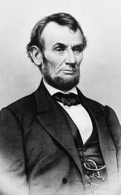 Abraham Lincoln wooden framed poster