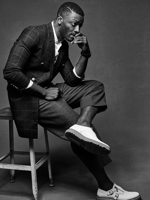 Aldis Hodge wood print