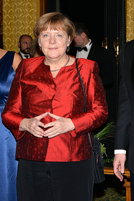 Angela Merkel wooden framed poster
