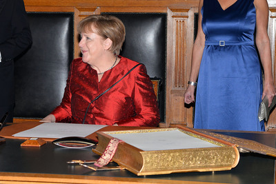 Angela Merkel wood print