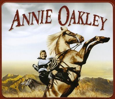 Annie Oakley wooden framed poster