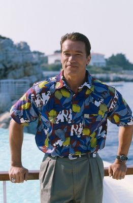 Arnold Schwarzenegger And Linda Hamilt tote bag
