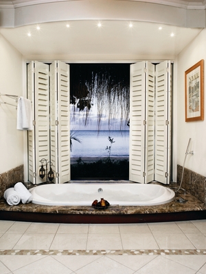 Bathroom wooden framed poster