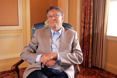 Bill Gates wood print