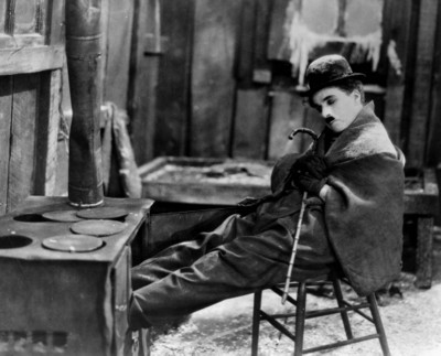Charlie Chaplin wooden framed poster