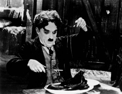 Charlie Chaplin wooden framed poster