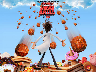 Cloudy With A Chance Of Meatballs canvas poster