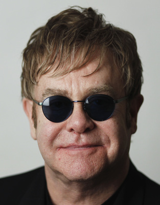 Elton John wood print