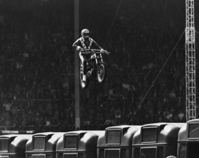 Evel Knievel wooden framed poster