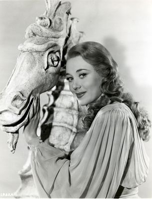 Glynis Johns wooden framed poster