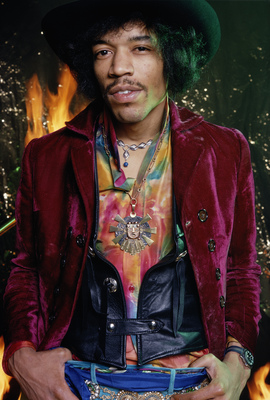 Jimi Hendrix wooden framed poster