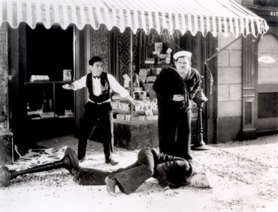 Laurel & Hardy wooden framed poster