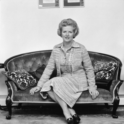 Margaret Thatcher wooden framed poster