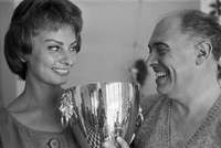 Sophia Loren And Carlo Ponti Longsleeve T-shirt #3660690