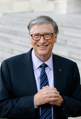 Bill Gates wood print