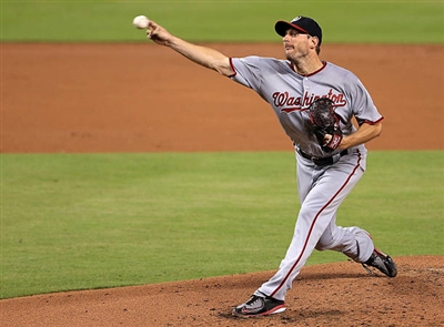 Max Scherzer wooden framed poster