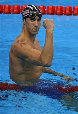 Michael Phelps wooden framed poster