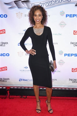 Sage Steele wooden framed poster